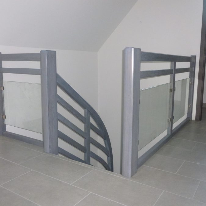Fabrication et pose d&#8217;une balustrade en frêne à St-pierre Lingolsheim 1