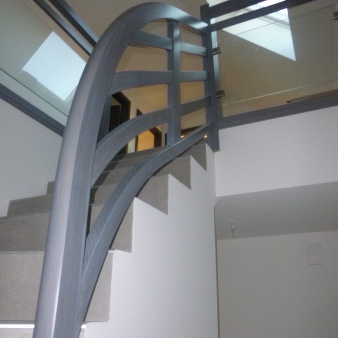 Fabrication et pose d&#8217;une balustrade en frêne à St-pierre Erstein 0