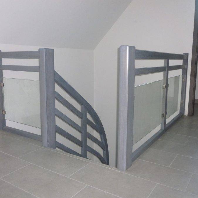 Fabrication et pose d&#8217;une balustrade en frêne à St-pierre Lingolsheim 1