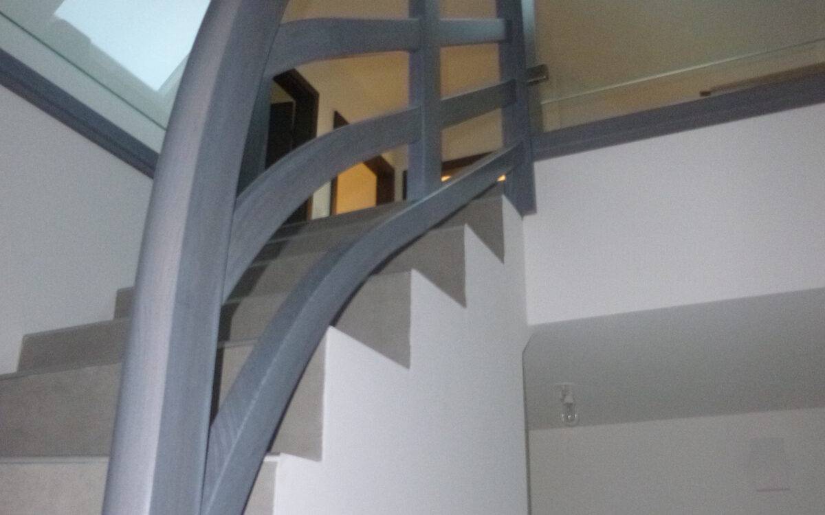 Fabrication et pose d&#8217;une balustrade en frêne à St-pierre Erstein