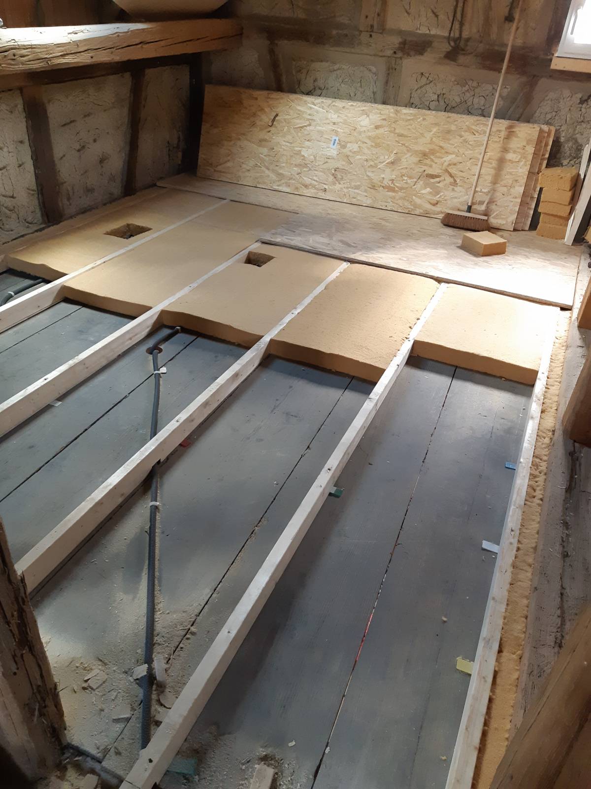 remise à niveau d&#8217;un ancien plancher bois à Illkirch près de Strasbourg Bischheim